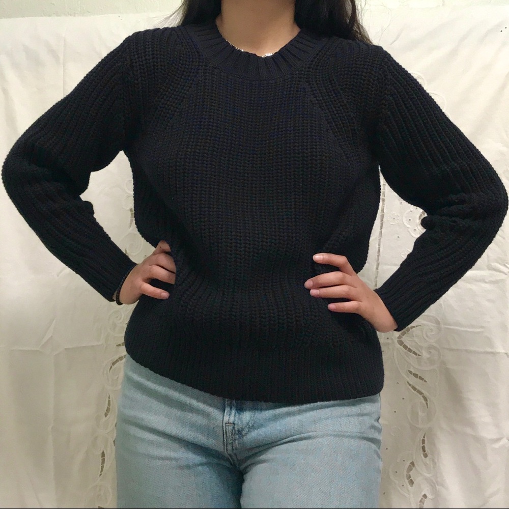 Everlane The Textured Cotton Crew- chunk knit